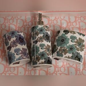 3 Piece Sun Splash Collection Bathroom Accessories Set NEW